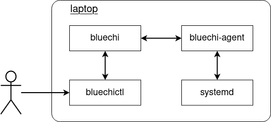 BlueChi single node setup diagram
